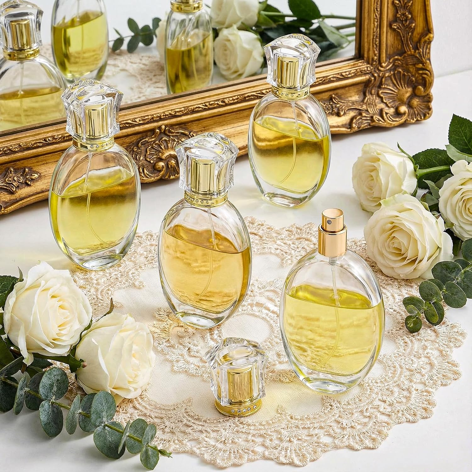 6 Pack Refillable Spray Perfume Bottle, 50Ml/1.7 OZ Empty Glass Perfume Atomizer Bottle, Travel Size Refill Bottle for Perfume, Refreshing, Breathing Spray image number 6