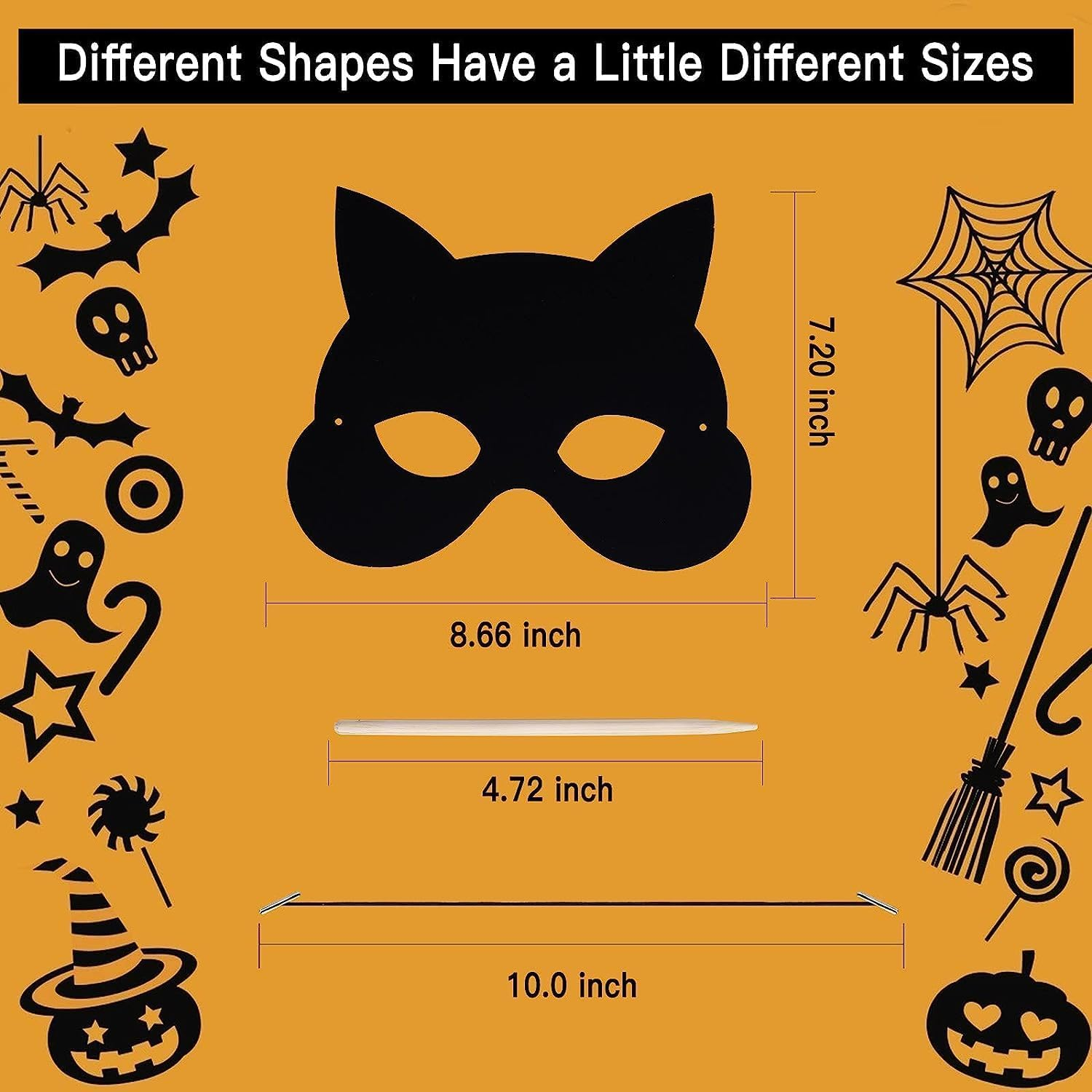 36 Pieces Halloween Scratch Masks for Kids and Adults, Halloween Class, Crafts for Kids, Bulk Halloween Party Games, Magic Scratch Paper, Accessories for Bats, Witches, Pumpkins, image number 1