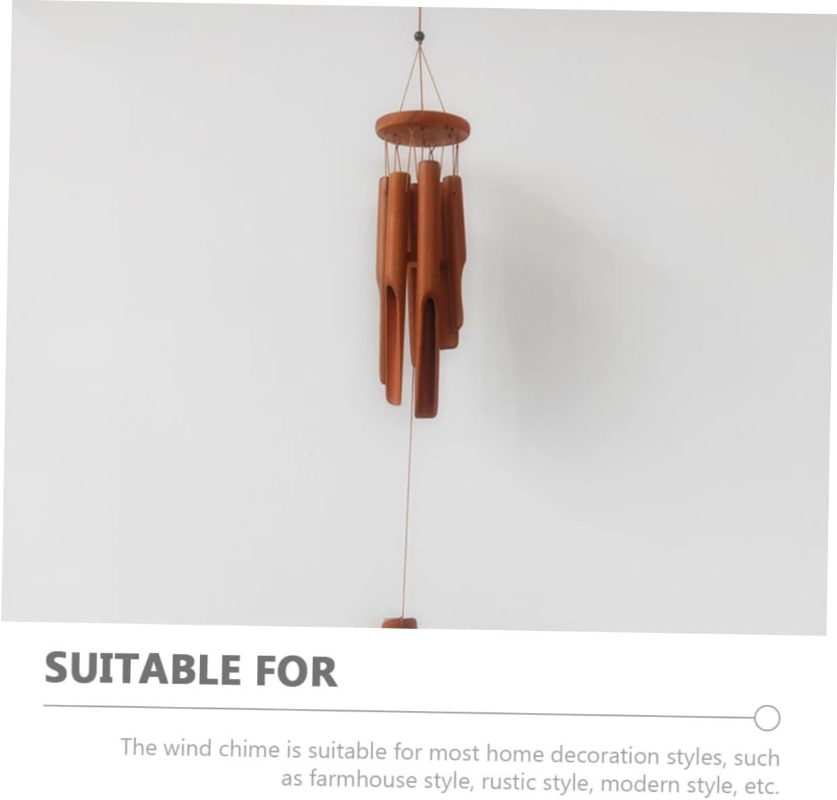 Yardwe Bamboo Wind Chime Decoration for Home Decor for Home Bamboo Decor Windchimes Unique Outdoor Japanese Wind Japandi Decor Wooden Decor Small Wind Chime Furniture