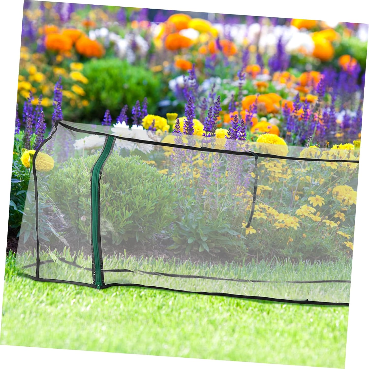 PVC Garden Warm House Cover for Raised Garden Bed 130X60X50Cm Animal Protection Greenhouse Tent Frost Protection for Outdoor Plants image number 3