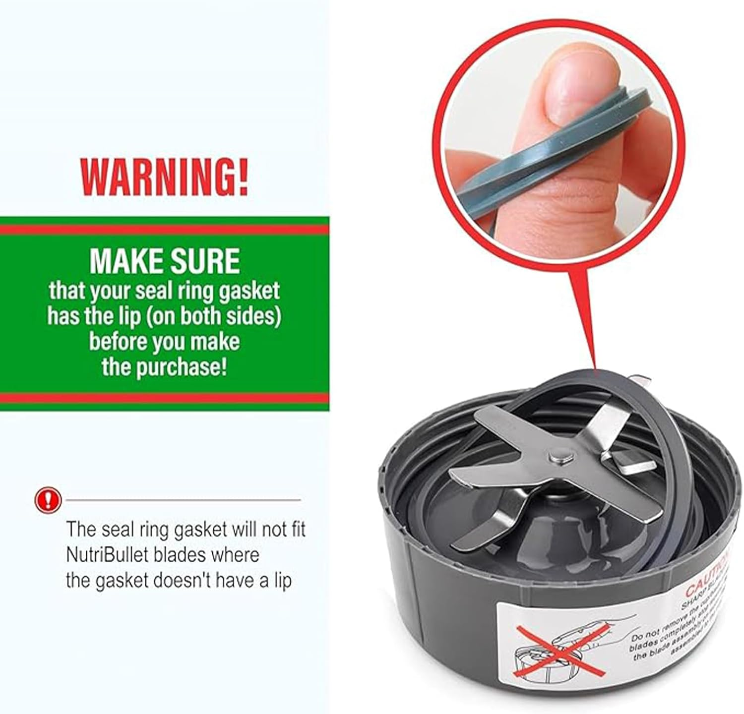 4Pack Silicone Ring，Blender Seal Gaskets,Blender Accessories Compatible with Nutribullet 600W & 900W Models image number 2