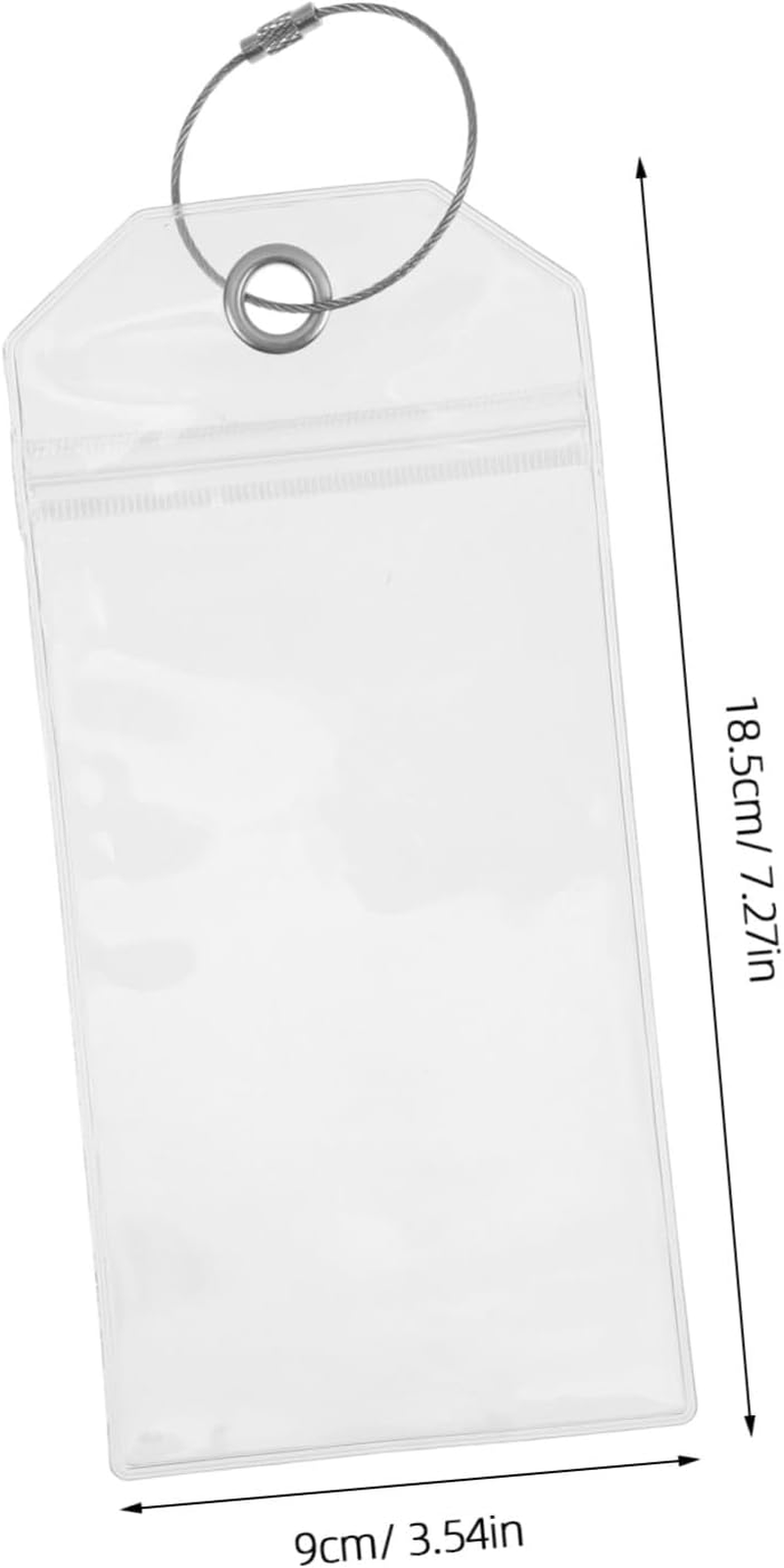 DOITOOL 5Pcs Clear PVC Luggage Tags for Travel with Id Card Holders and Lanyards Transparent Badge Holders for Suitcases Cruise Ships Sports Gear and Pet Carriers Travel Essentials image number 3