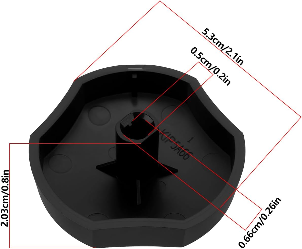 Briny River 4PCS Cooktop Knob Replacement Part 74009592 Compatible with Jenn-Air Compatible with Whirlpool Compatible with Admiral image number 5