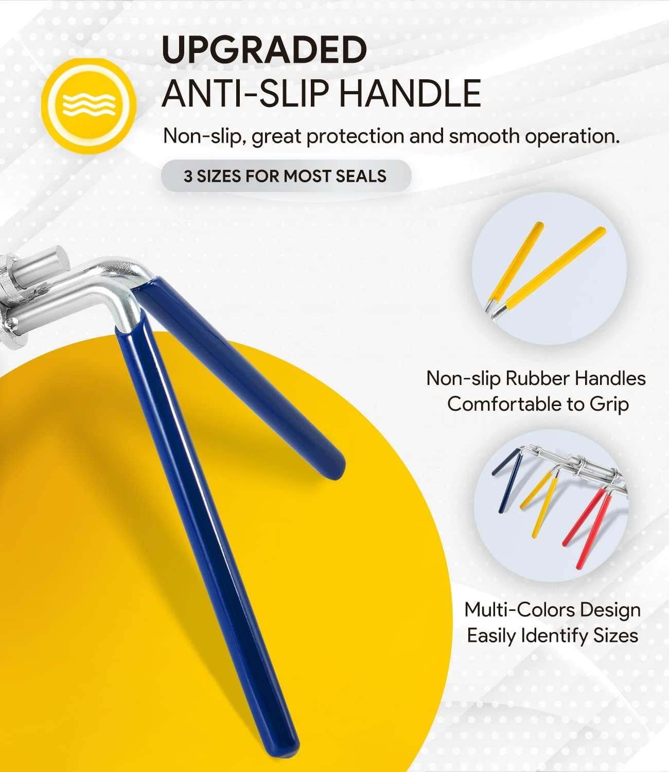 3 Pack Hydraulic Seal Installation Tools, Hydraulic Cylinder Piston Repair Seal Kit, U-Cup Rod Seal Installation Tool Kits Upgraded Seal Twistor Install Tool Set image number 3