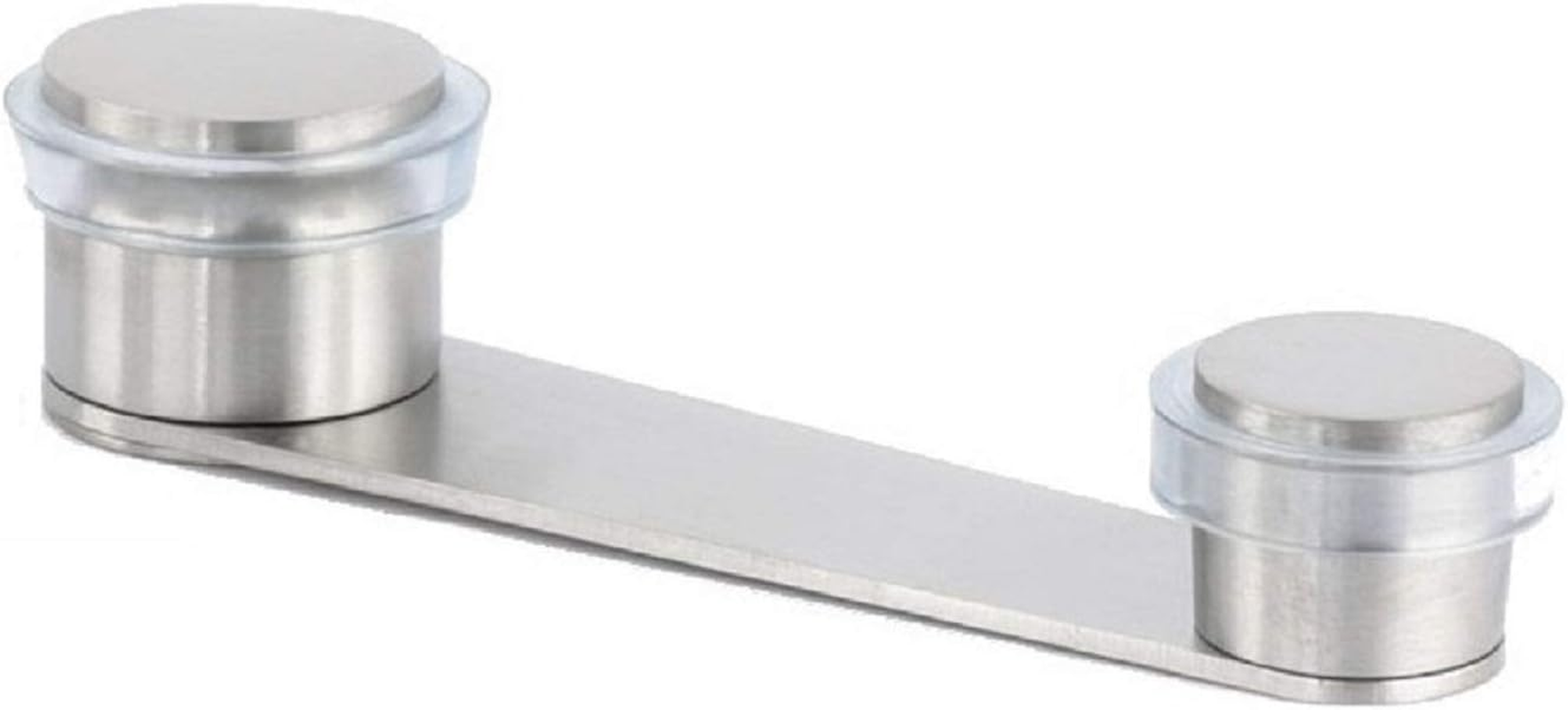 EVI Herrajes I-152-T &ndash; RETAINER Door Stop, Matt Inox Finish (Stainless Steel) Transparent Rubber
