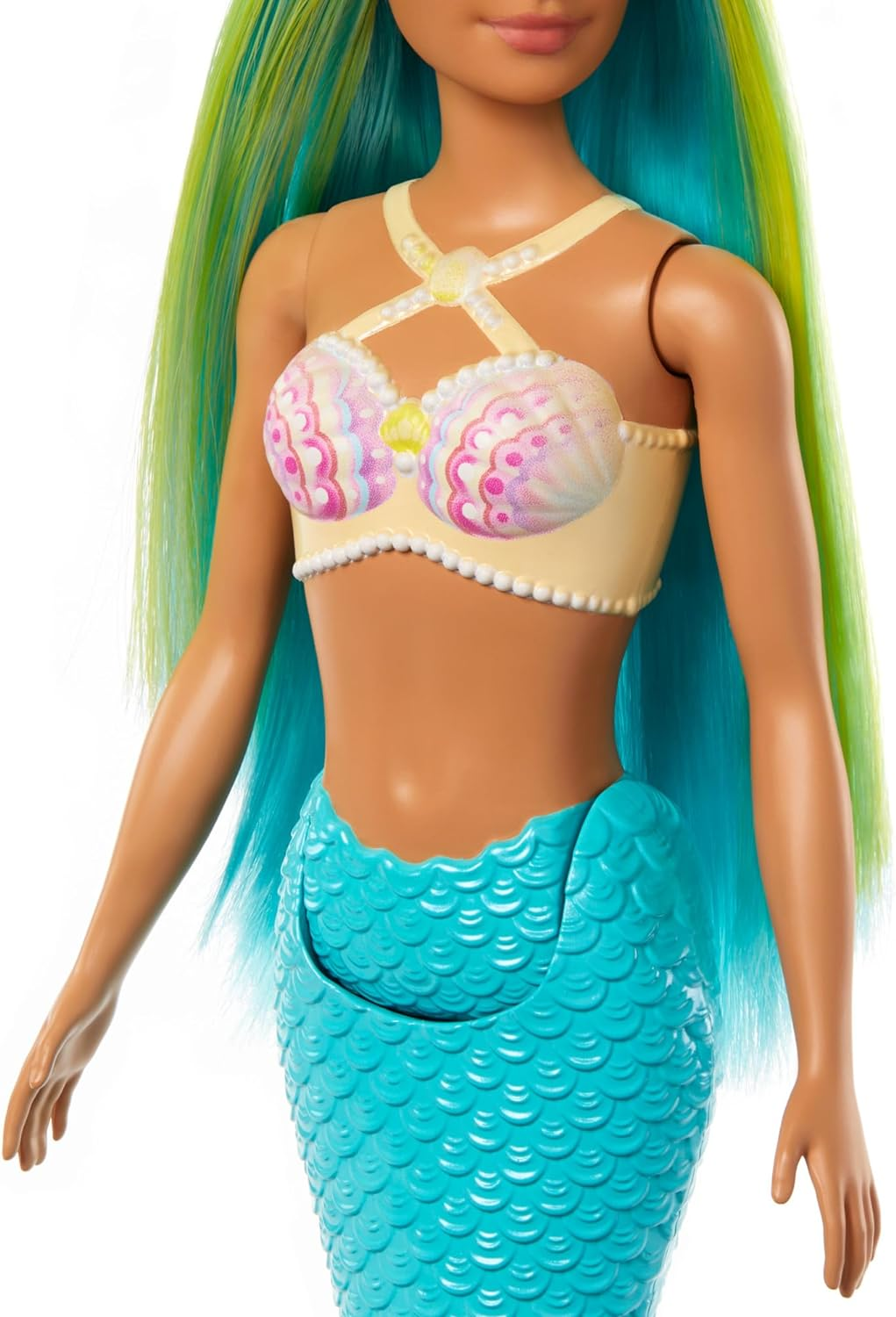 Barbie Mermaid Dolls with Fantasy Hair and Headband Accessories, Mermaid Toys with Shell-Inspired Bodices and Colorful Tails - Multicolor image number 4