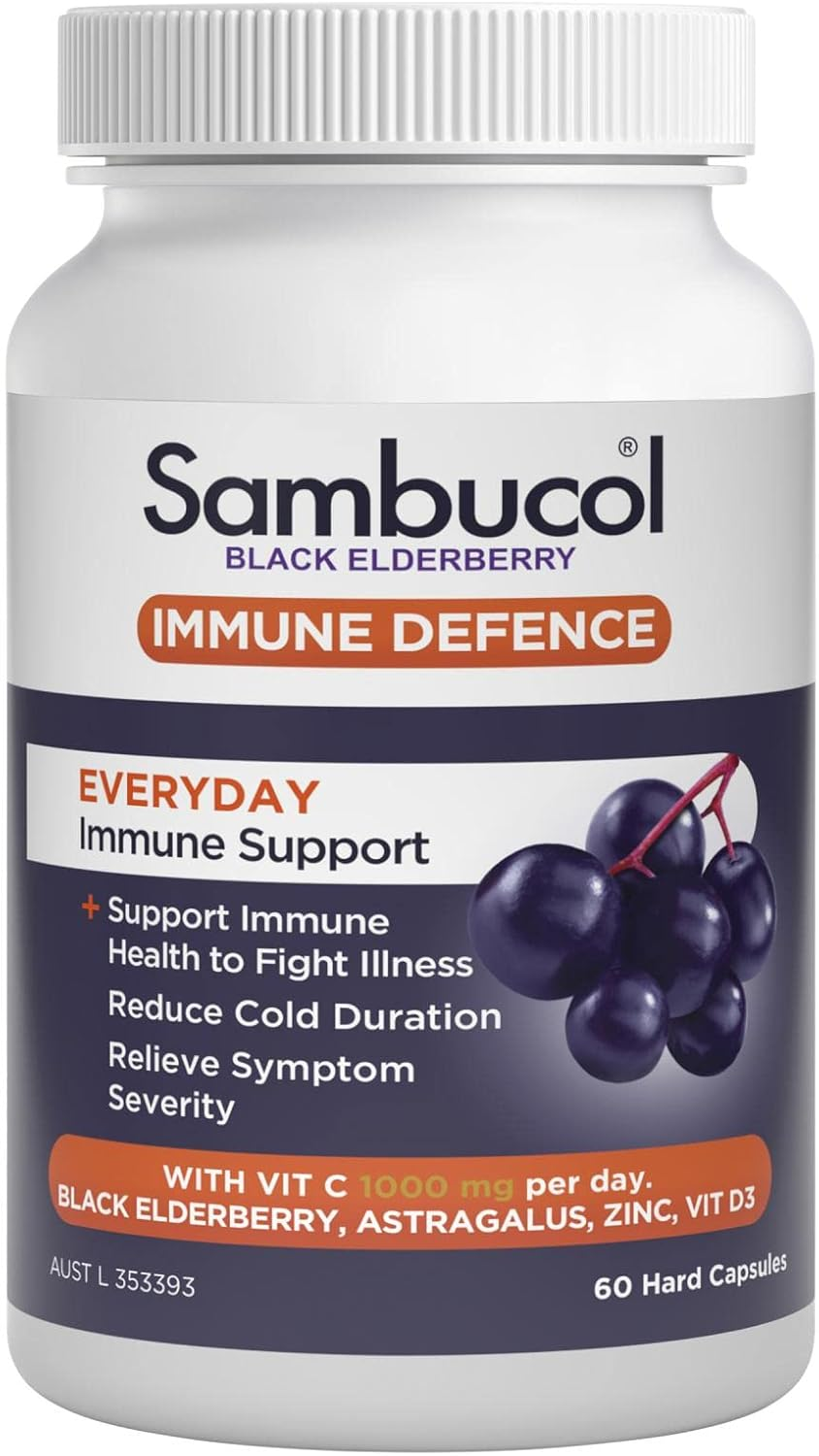 Sambucolbucol Immune Defence Everyday Immune Support 60 Hard Capsules image number 1