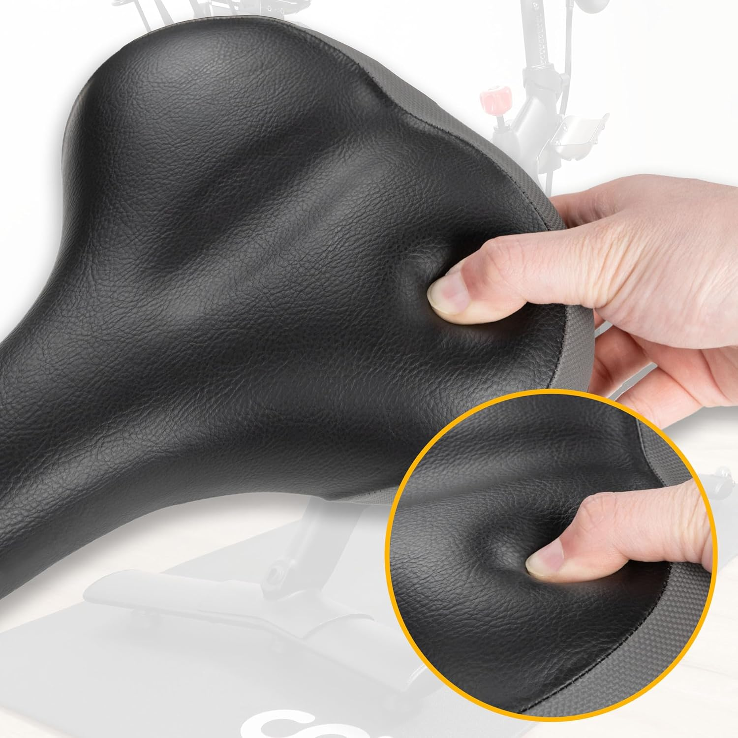 Venzo Bicycle Saddle Wide Seat - Size 26Cm X 22Cm - Compatible with Indoor Stationary Exercise Bikes Peloton, Beach Cruiser - Comfort for Men & Women - Big Large Cushioned Soft Comfortable Padded image number 5