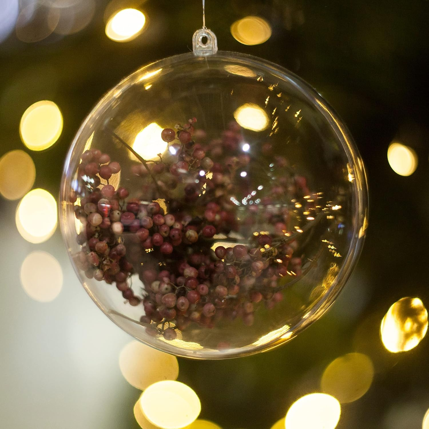 KAIAIWLUO Clear Baubles to Fill,40 PCS Transparent Christmas Baubles Empty Ornaments Balls Acrylic Fillable Plastic Bauble for Xmas Tree Holiday Wedding Party Ornaments 4 Sizes image number 1