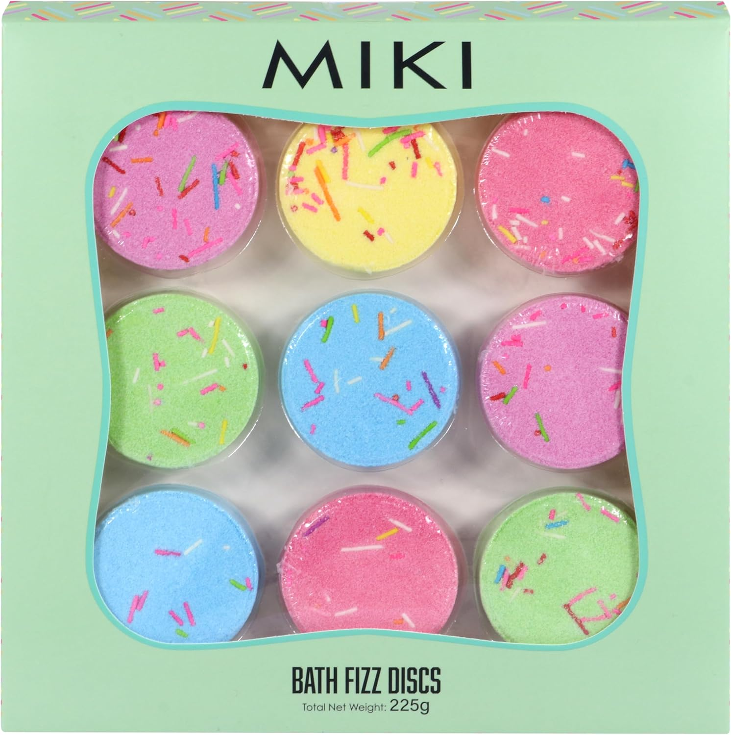 MIKI Bath Fizz Discs Set (Pack of 9)