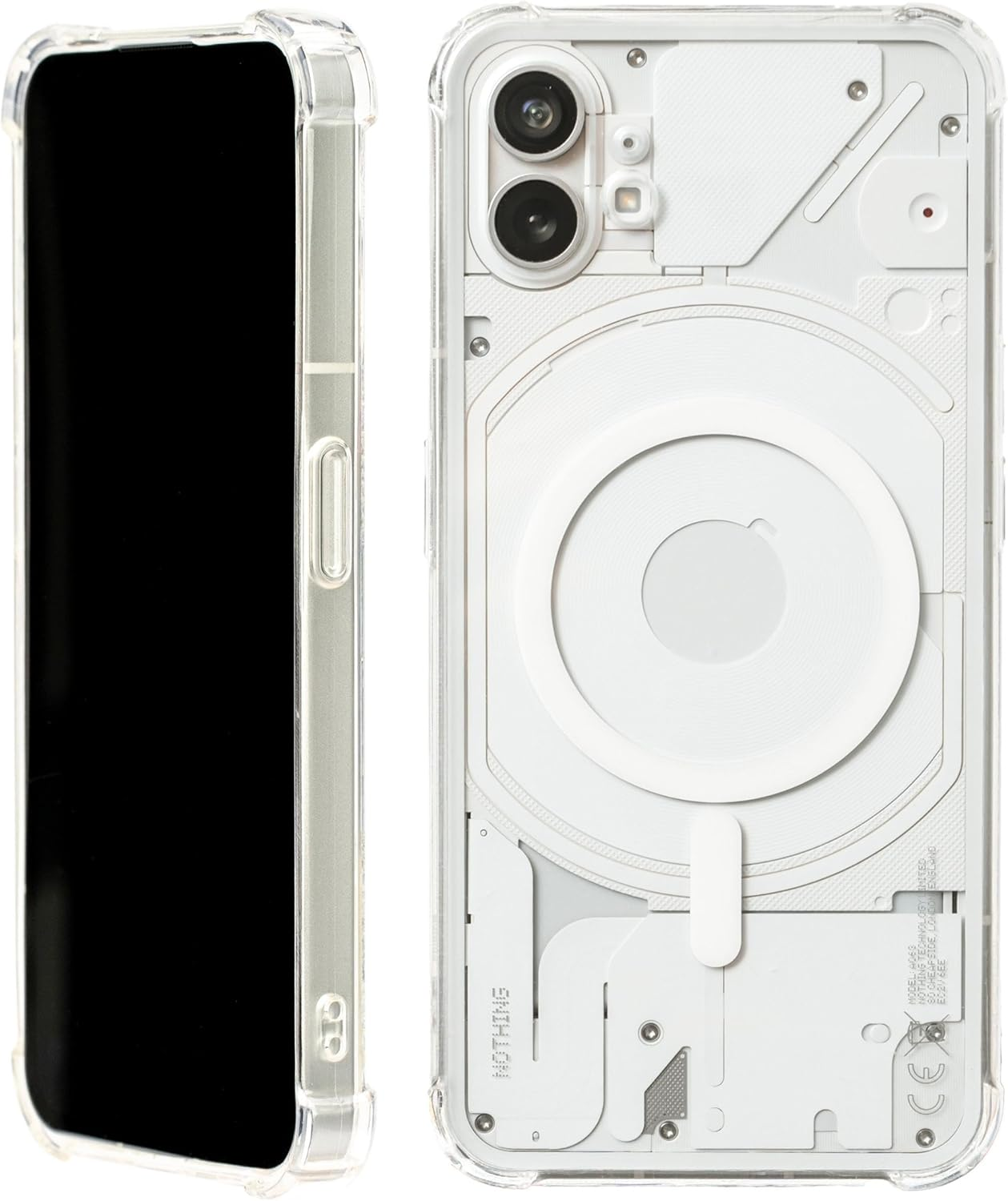 Jprotect Magnetic Phone Case for Nothing Phone 1 - Magsafe Compatible, Shockproof, Transparent/Clear Case image number 1