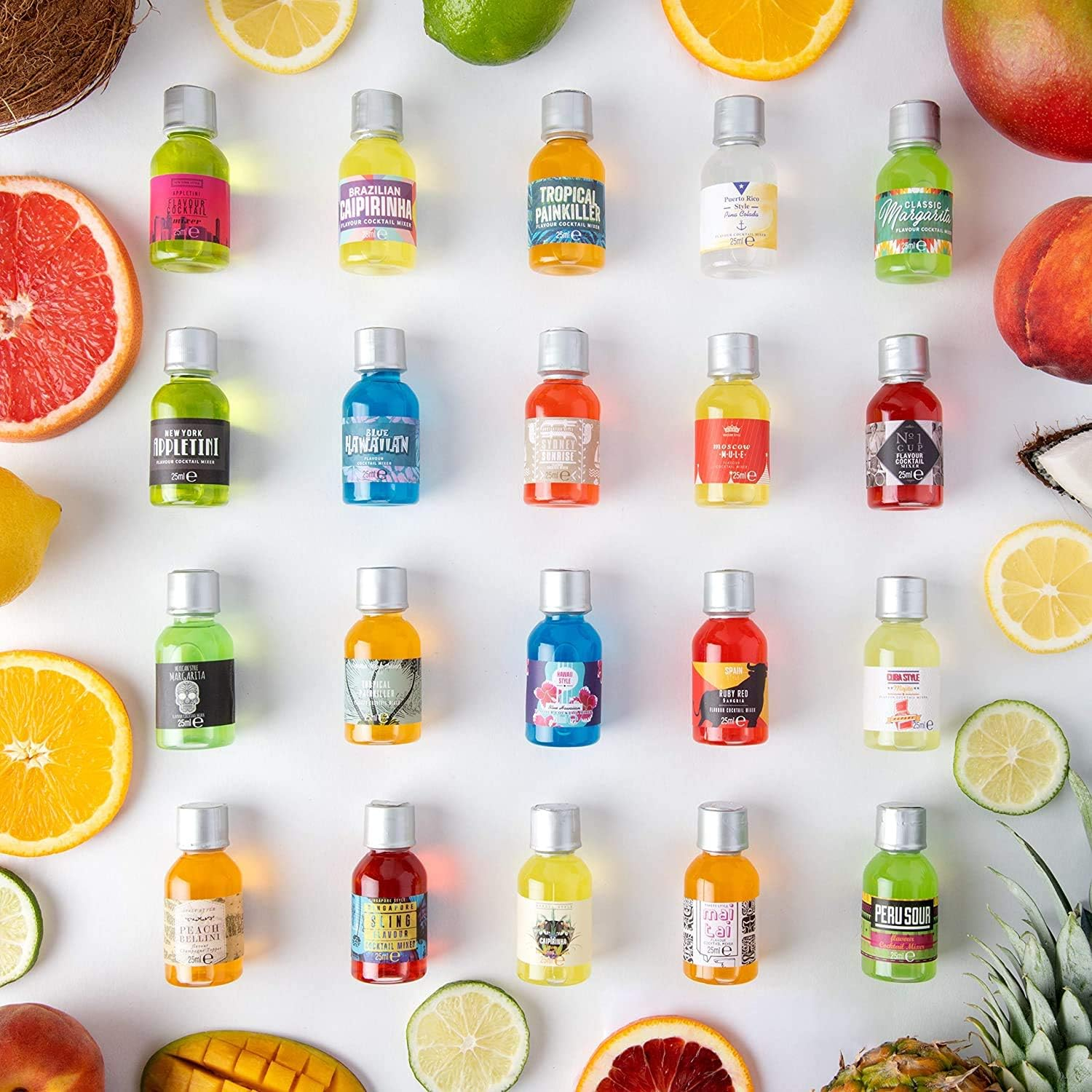 Thoughtfully Cocktails, Mix and Match Mini Sampler Cocktail Mixer Set, Vegan and Vegetarian, Tropical and Classic, Set of 20 (Contains NO Alcohol) image number 3