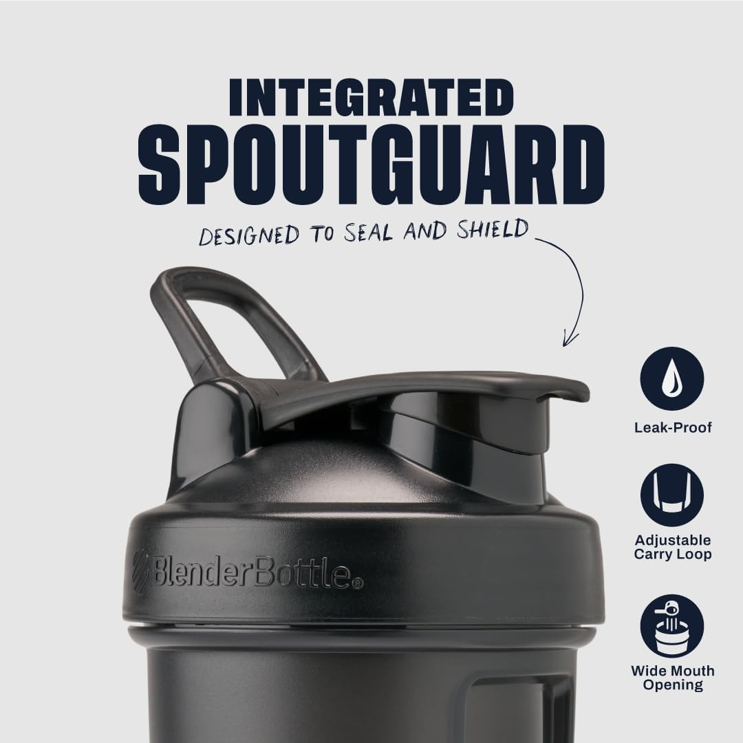 Blenderbottle Classic V2 Shaker Bottle Perfect for Protein Shakes and Pre Workout, 32-Ounce, Black image number 5