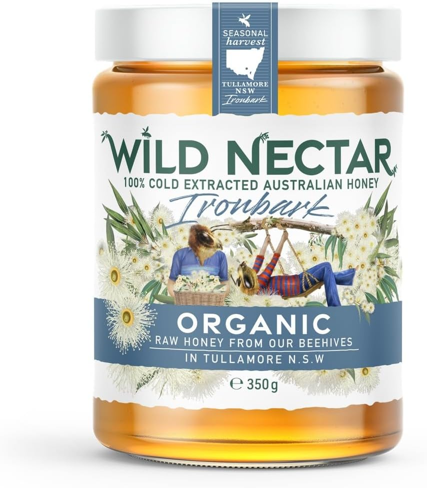 Wild Nectar Organic Ironbark Honey Jar 350 G