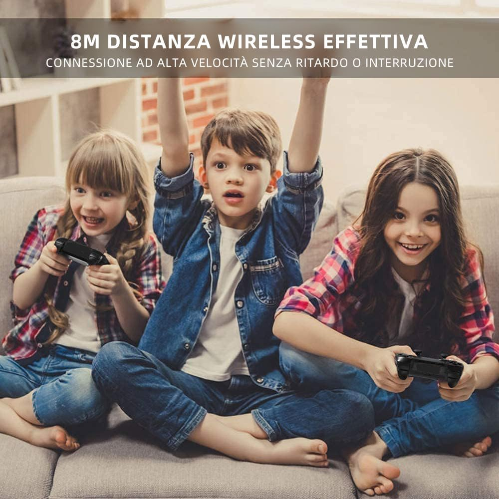 PS3 Gaming Controller, Wireless Move/Motion Controller Gamepad with Upgraded Joystick Compatible with Play Station - 3 (Blue Lightning and Red Starry Sky) image number 1