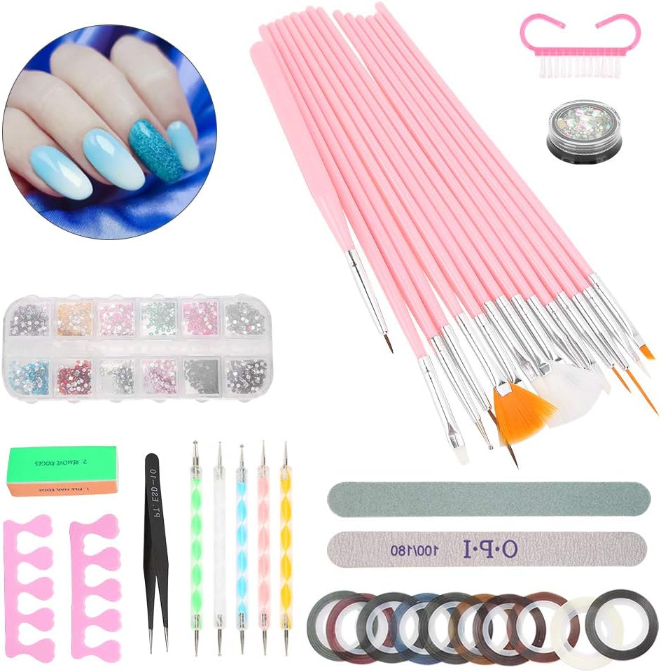 Durable Nail Art Tools, Nail Gel Polish, Nail Art Decorate Nails Manicure File Manicure Diy Kit image number 2
