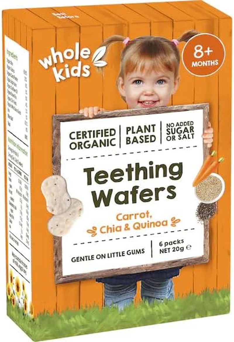 Whole Kids Organic Teething Wafer Quinoa & Chia (Carrot) 6Pk image number 1