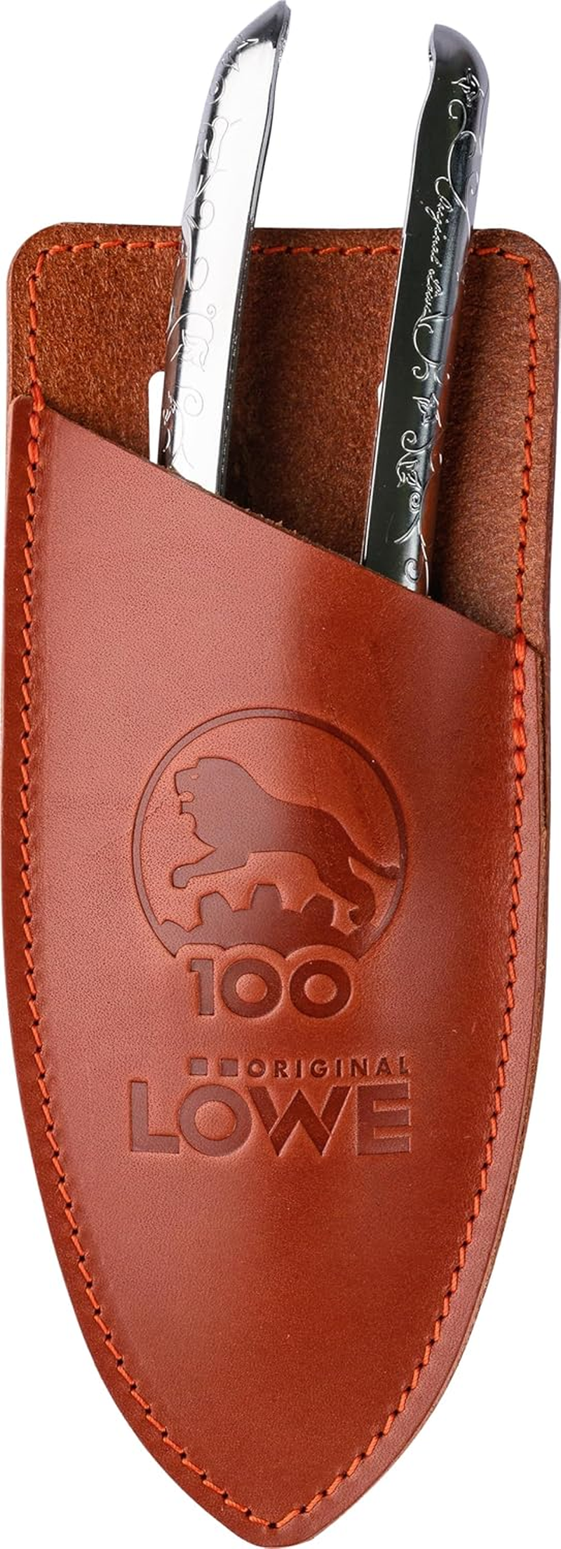 Original L&Ouml;WE 1, 100 Year Anniversary Edition - Professional Garden Shears Anvil Shears 1,100 Made of Metal with Stainless Steel Blade Together with Handmade Leather Holster image number 6