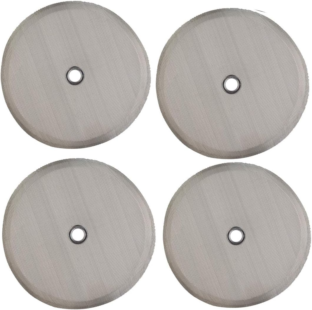 D&A French Coffee Press Replacement Filter - 4.6" Universal 12-Cup (1500Ml) Reusable Stainless Steel Metal Filter Mesh for Bodum French Press Coffee Makers, Espresso & Tea Machines(4 Pack)