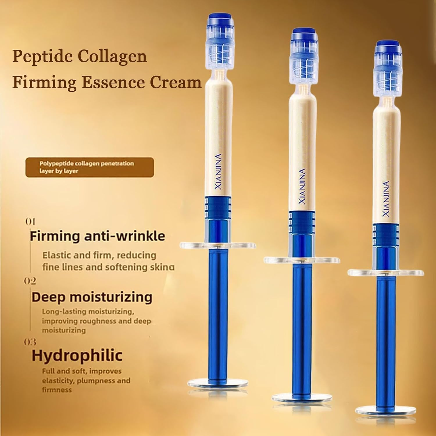 Polypeptide Collagen Elastic Essence Cream, Asapproval Micro-Molecular Collagen Anti-Wrinkle Lotion, Peptide Collagenelastic Firming Essence Cream for Women Face (2) image number 4