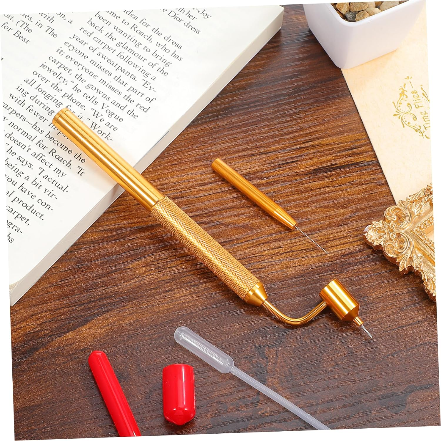 SEWACC 1Set Car Scratch Repair Pen Fluid Tool with Needle Dropper for Precision Paint Application Easy to Use Lightweight Non- Design for Quick Scratch Repair image number 1