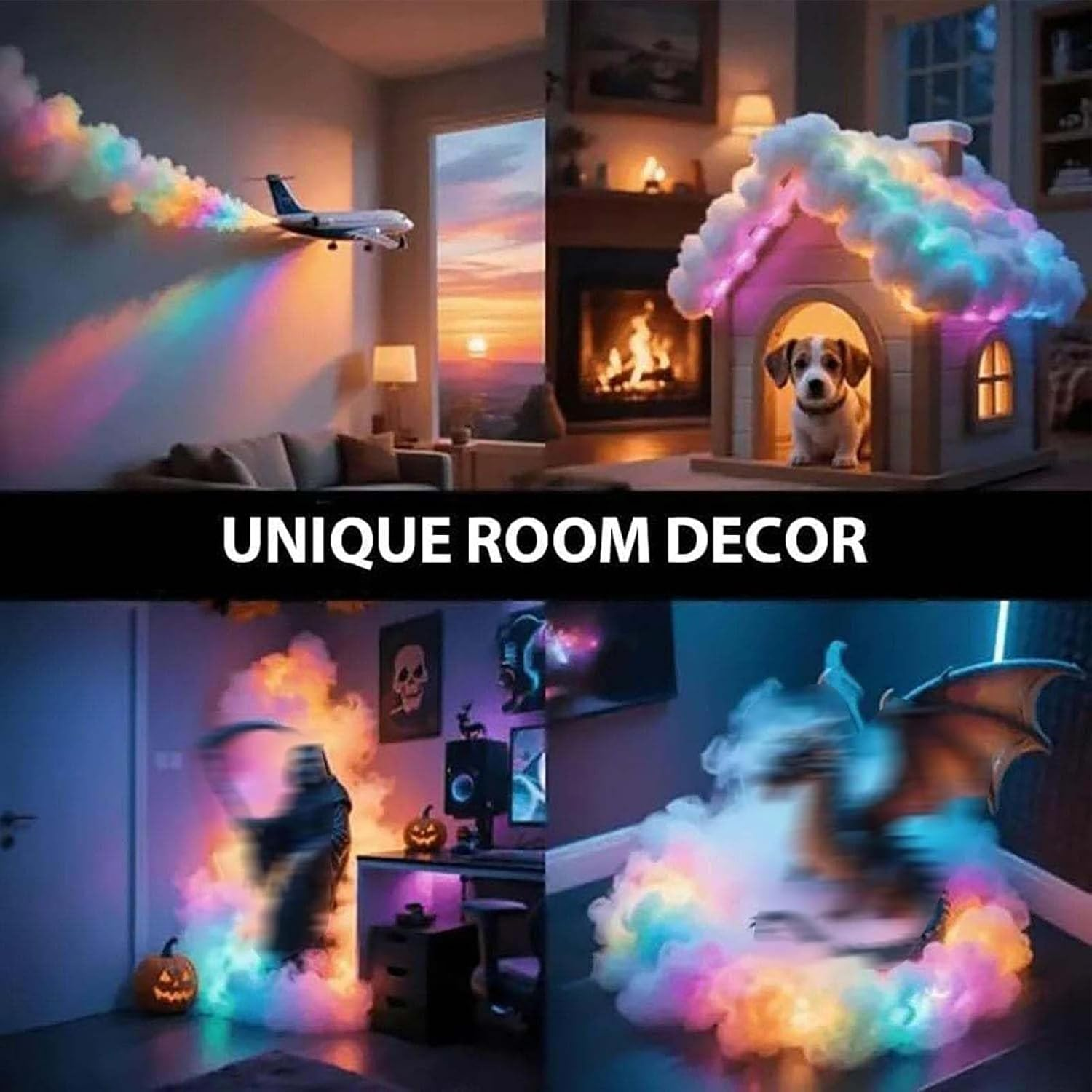 3D Storm Cloud Lamp - USB Decoration Set, Music Desk Lamp, Sturdy Holder for Ceiling, Bedroom, Living Room, Office, Party, Reliable Decorative Accessory for Parties and Photography image number 4