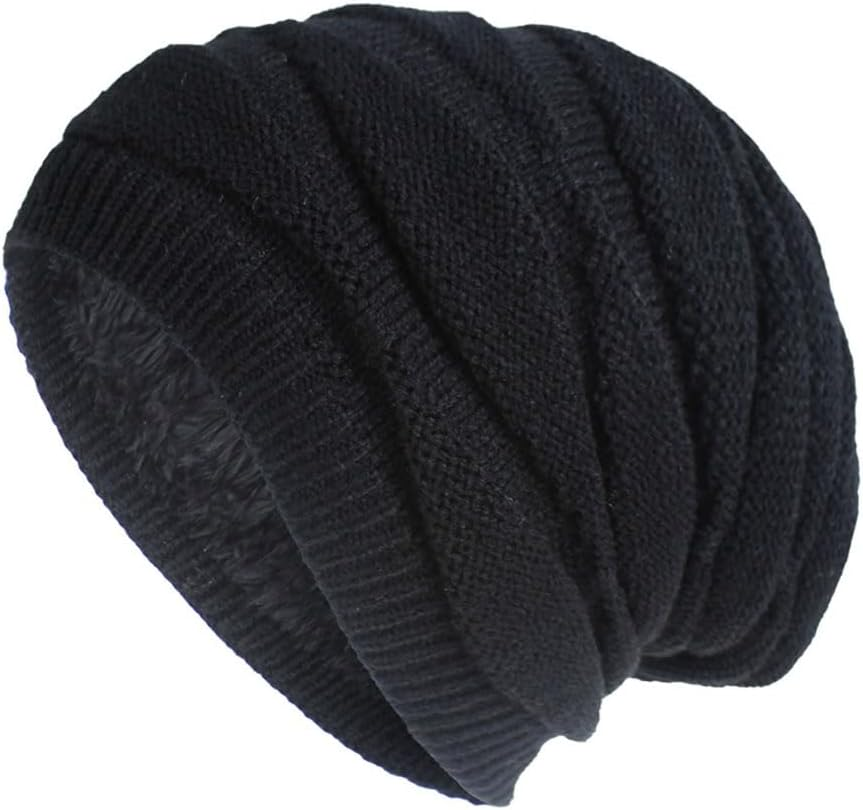 Idopick Winter Beanie Hat for Men Women, Slouchy Winter Hat Breathability & Elasticity Snow Cap Hat for Cold Weather Warm Knit Hat