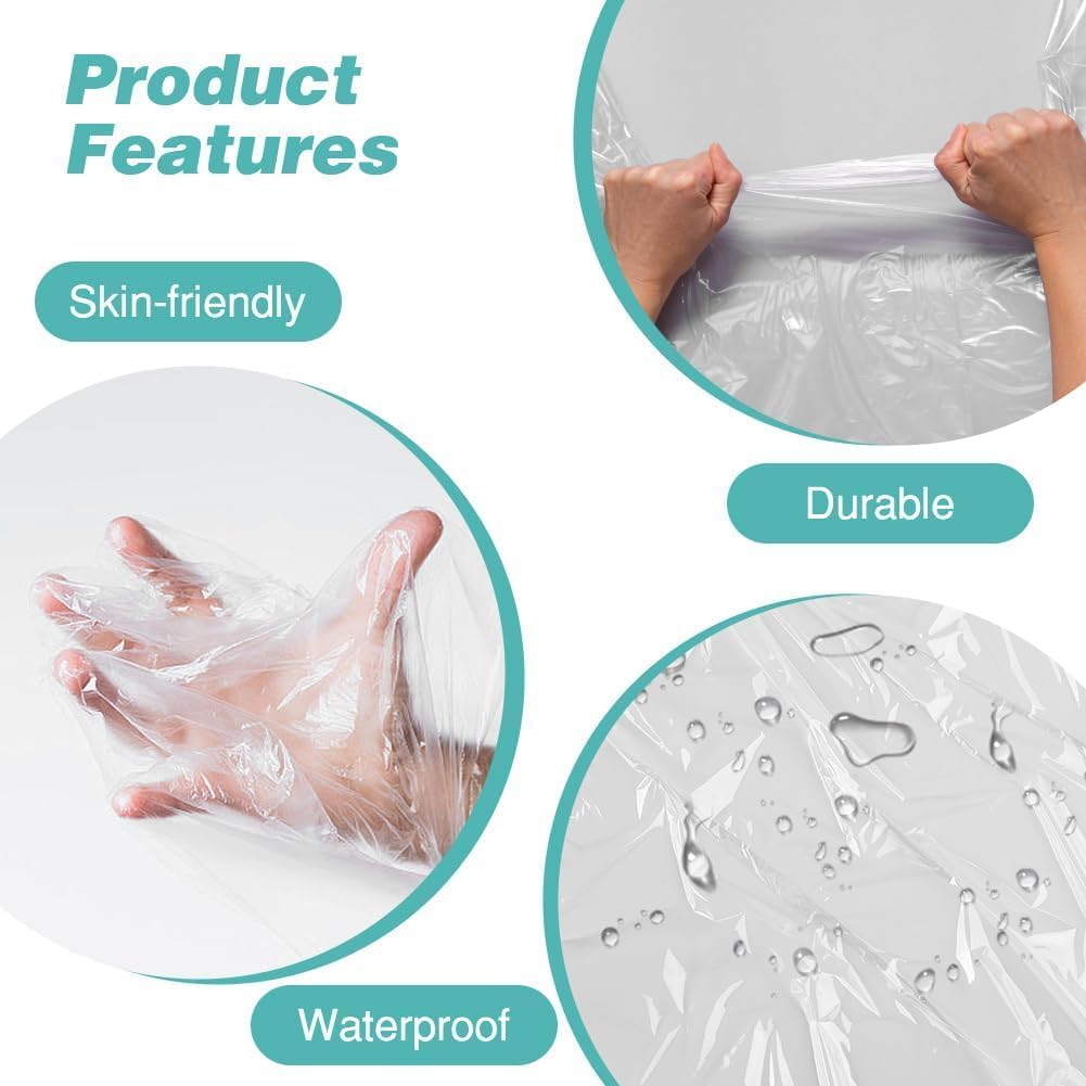 10 Pack Disposable Bathtub Cover Liner for Tub,Plastic Tub Liner Bath Bags for Solon Hotel Travel Bath image number 1