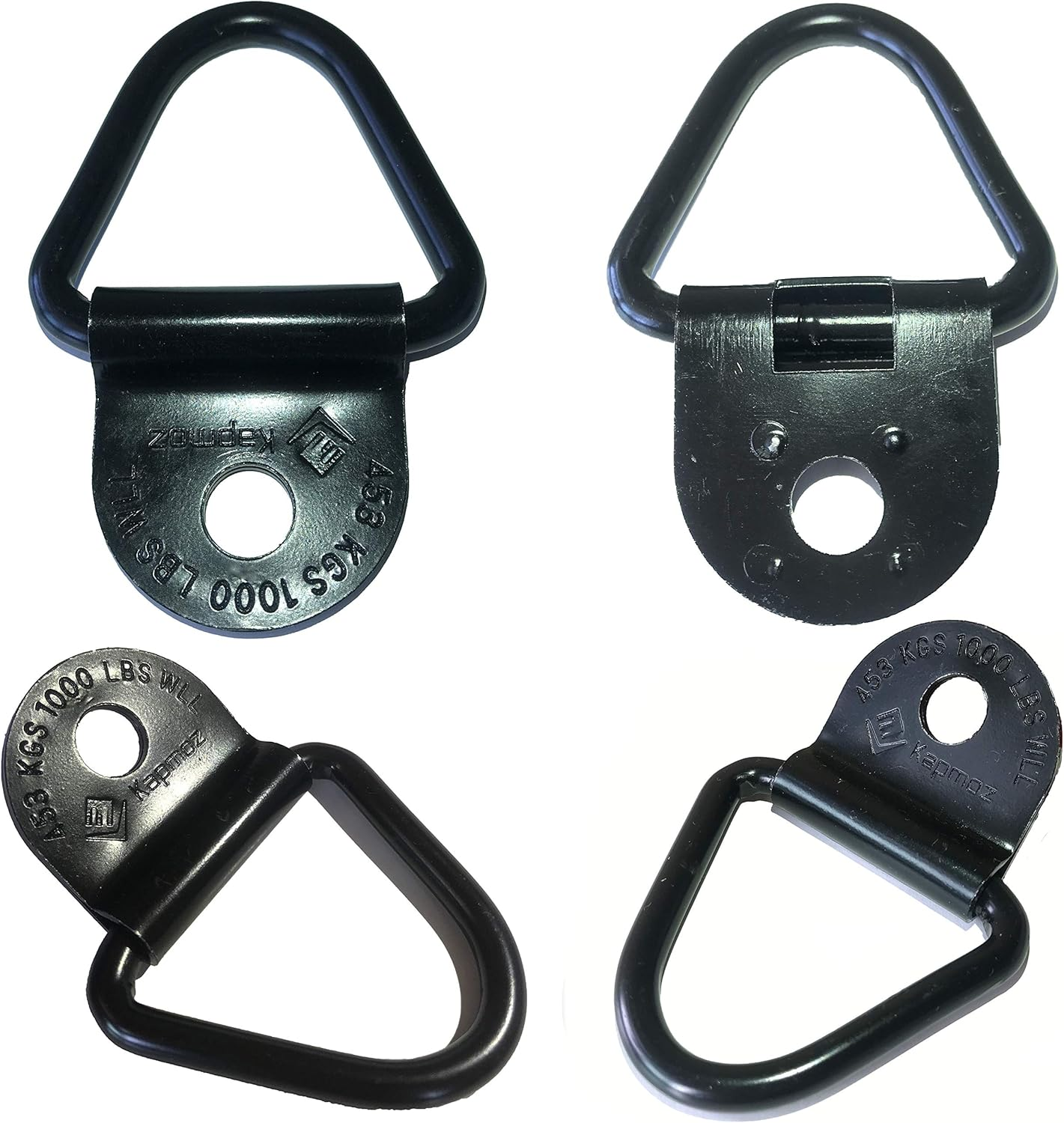 Heavy Duty Truck Bed Tie down Anchors Rings Trailers Hook Cargo Bolt on V Ring Pickups Rail Accessories (10 Pack) image number 2