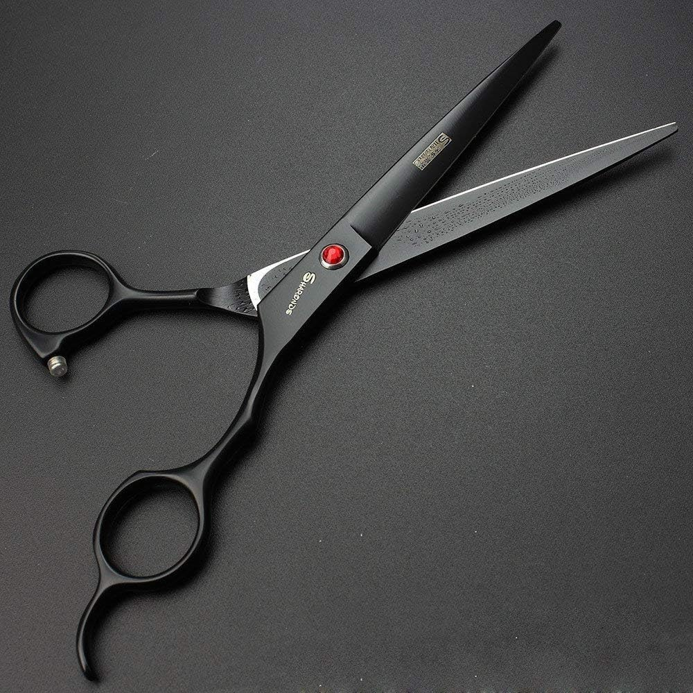 7" Professional Hairdressing Scissors Hairdressing Scissors Black Right Hand image number 2