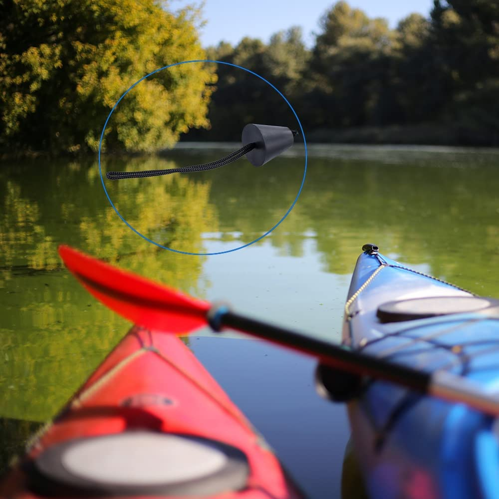 Yakamoz 8Pcs Universal Kayak Silicone Scupper Plug Kit, Kayak Scupper Plugs Drain Holes Stopper Bung with Lanyard image number 1