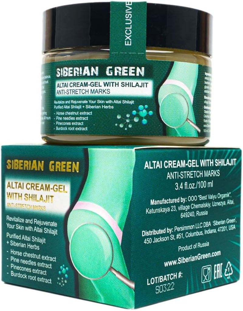 Siberian Green Altai Cream-Gel &ldquo;Anti-Stretch Marks&rdquo; with Shilajit and Siberian Herbs 100Ml image number 4