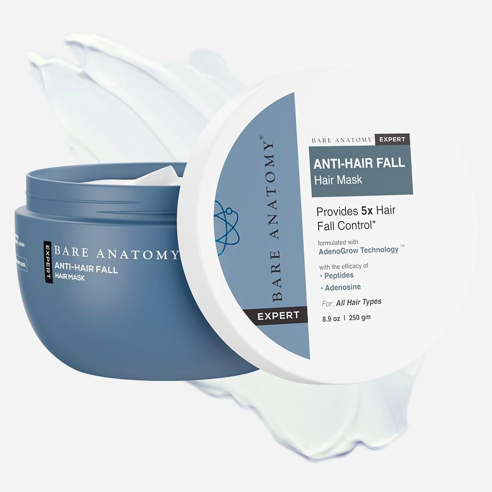 Bare Anatomy Anti-Hair Fall Mask | Provides 5X Hair Fall Control | for Hair Fall | Suitable for All Hair Types | Enriched with Adenosine and Peptides | 8.8 Floz image number 6
