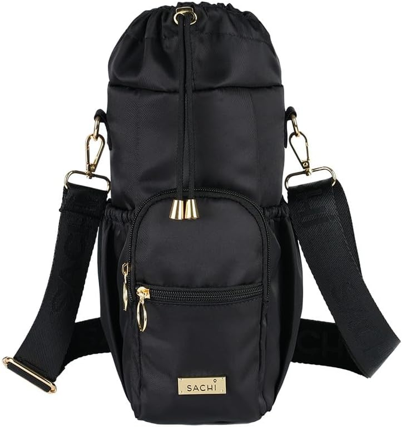 Sachi Crossbody Insulated Bottle Bag - Black