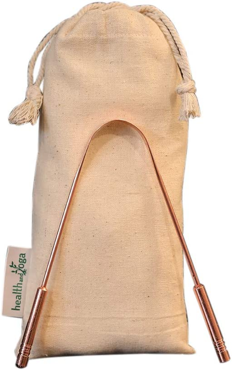 Healthandyoga(Tm) Qswipe Surgical Grade Tongue Cleaner Scraper - Bacteria Inhibiting, Non-Synthetic Grip - Sterilizable (Copper - 1-Pack) image number 5