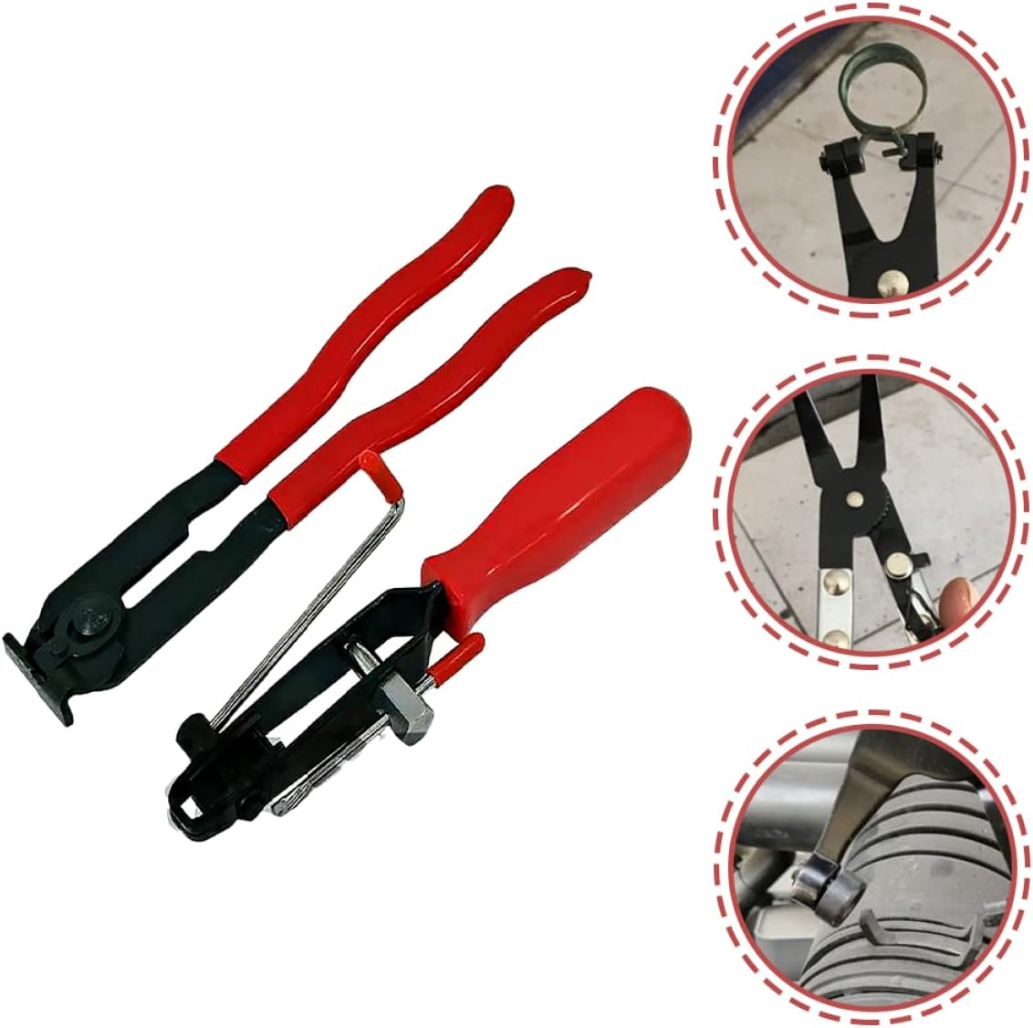 COSMEVIVI Boot Clamp Pliers and Ear-Type Clamp Tool 2Pcs Set for Vehicle Boot Joint Removal Atv Utv Automotive Hose Banding Repair Tools image number 6
