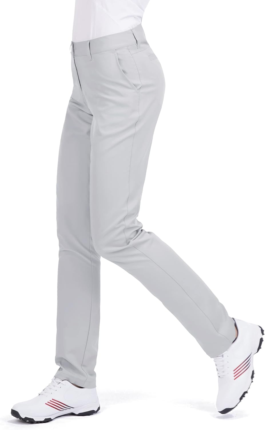 Women'S Golf Pants Stretch Straight Lightweight Breathable Twill Work Chino Ladies Pants image number 4