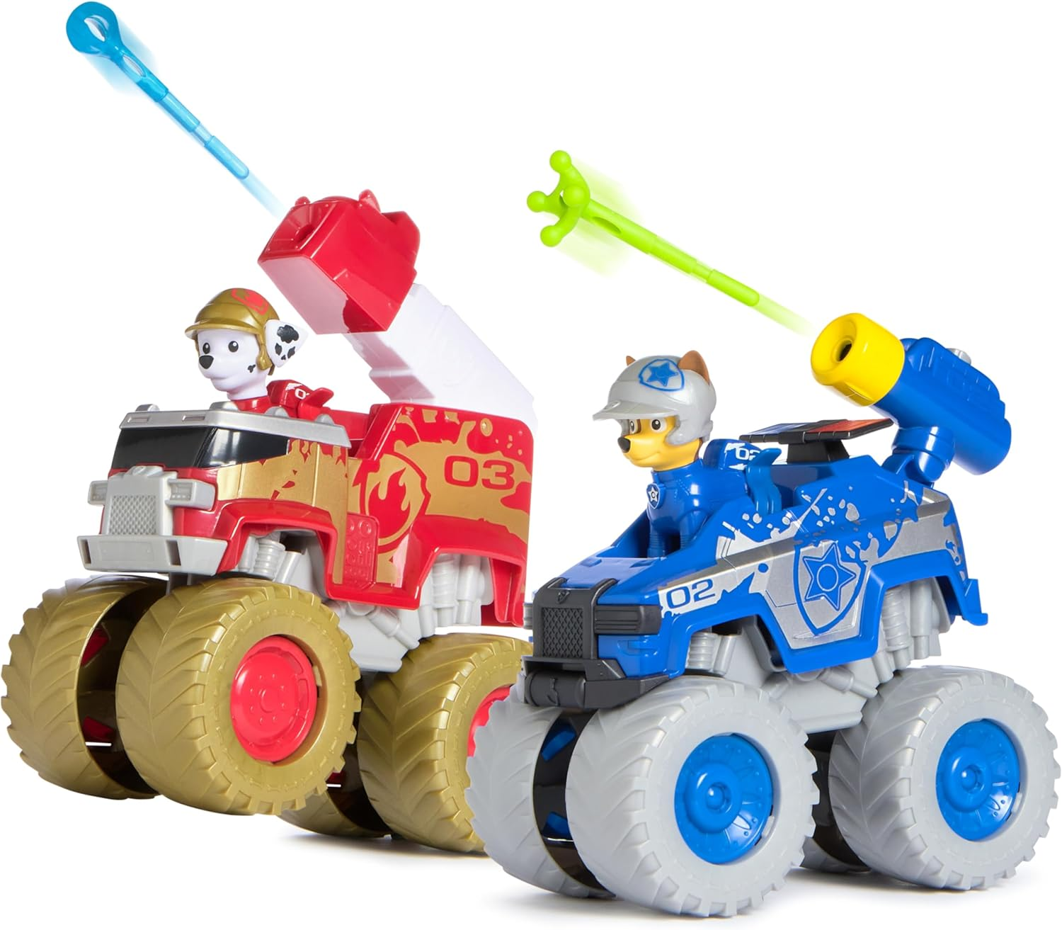 PAW Patrol: Rescue Wheels Chase & Marshall&rsquo;S Toy Trucks with Projectile Launchers & Collectible Action Figures, Kids Toys for Boys & Girls Ages 3+ image number 5