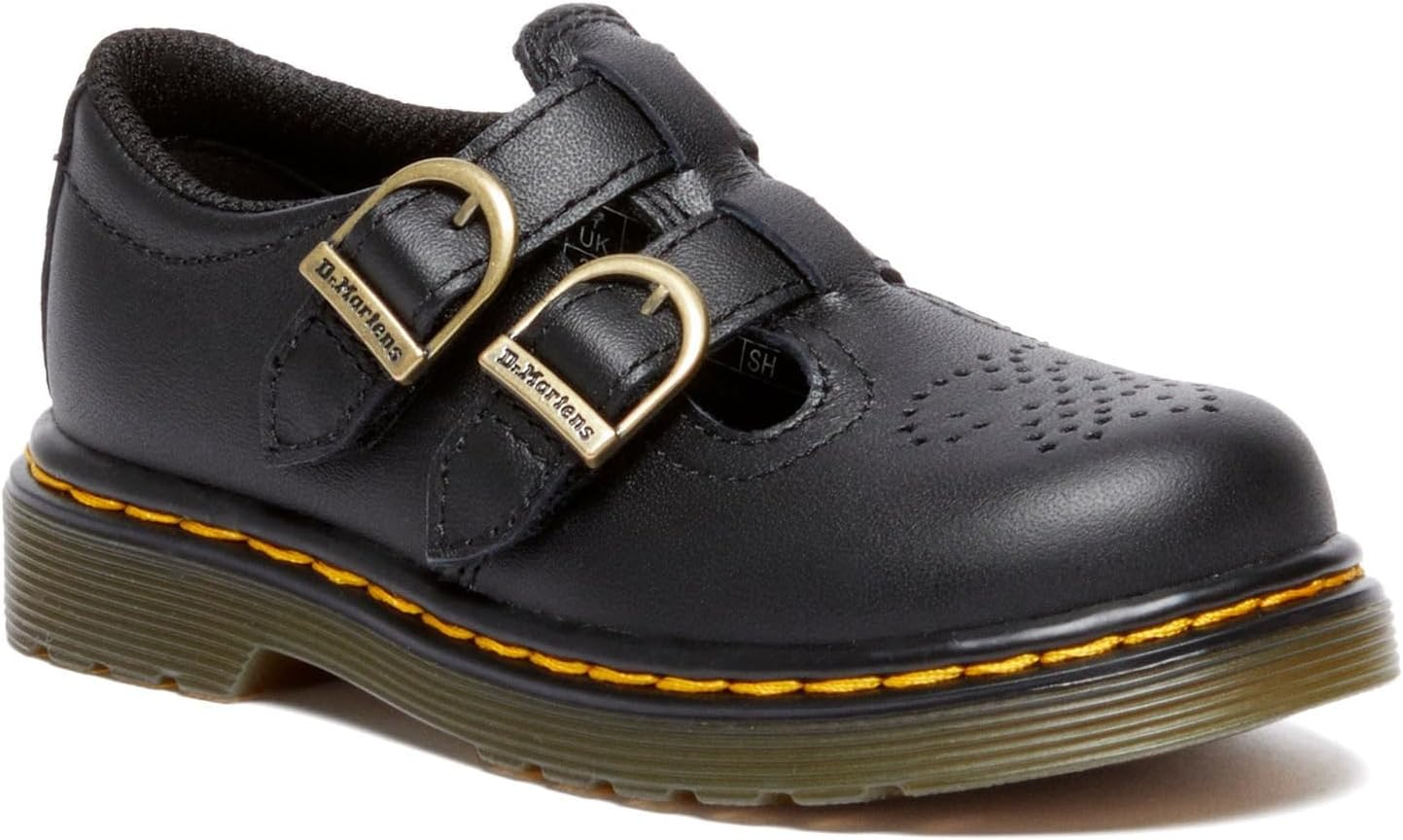 Dr. Martens Infants 8065 T Infants Mary Jane Shoe Softy T Leather, Black, UK image number 1