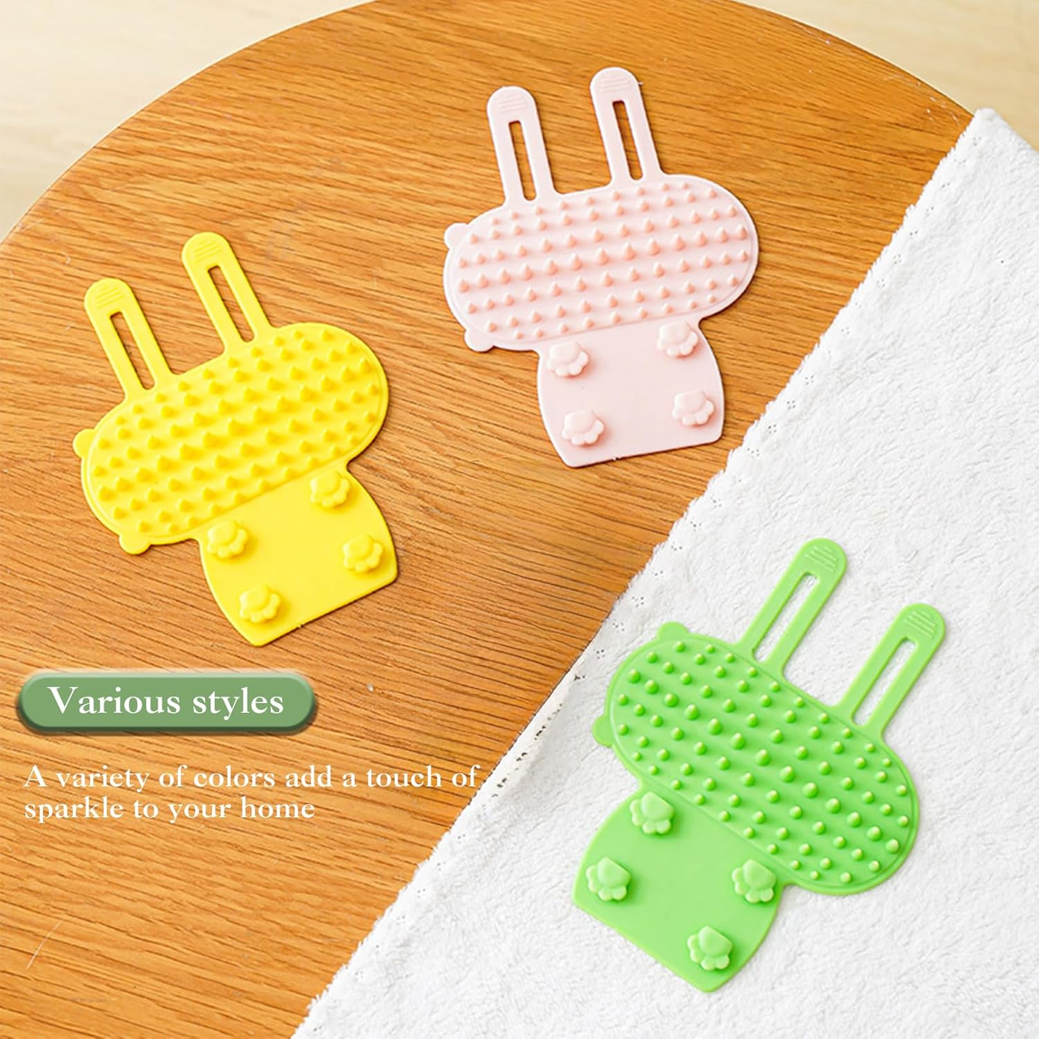 3 Pcs Cat Self Groomer Brush,Soft Silicone 2-In-1 Cleaning Pet Brush,Pet Tickling Massage Brush for Short Long Haired Cat and Dog,Cat Face Scratchers for Table Legs Climbing Frame image number 5