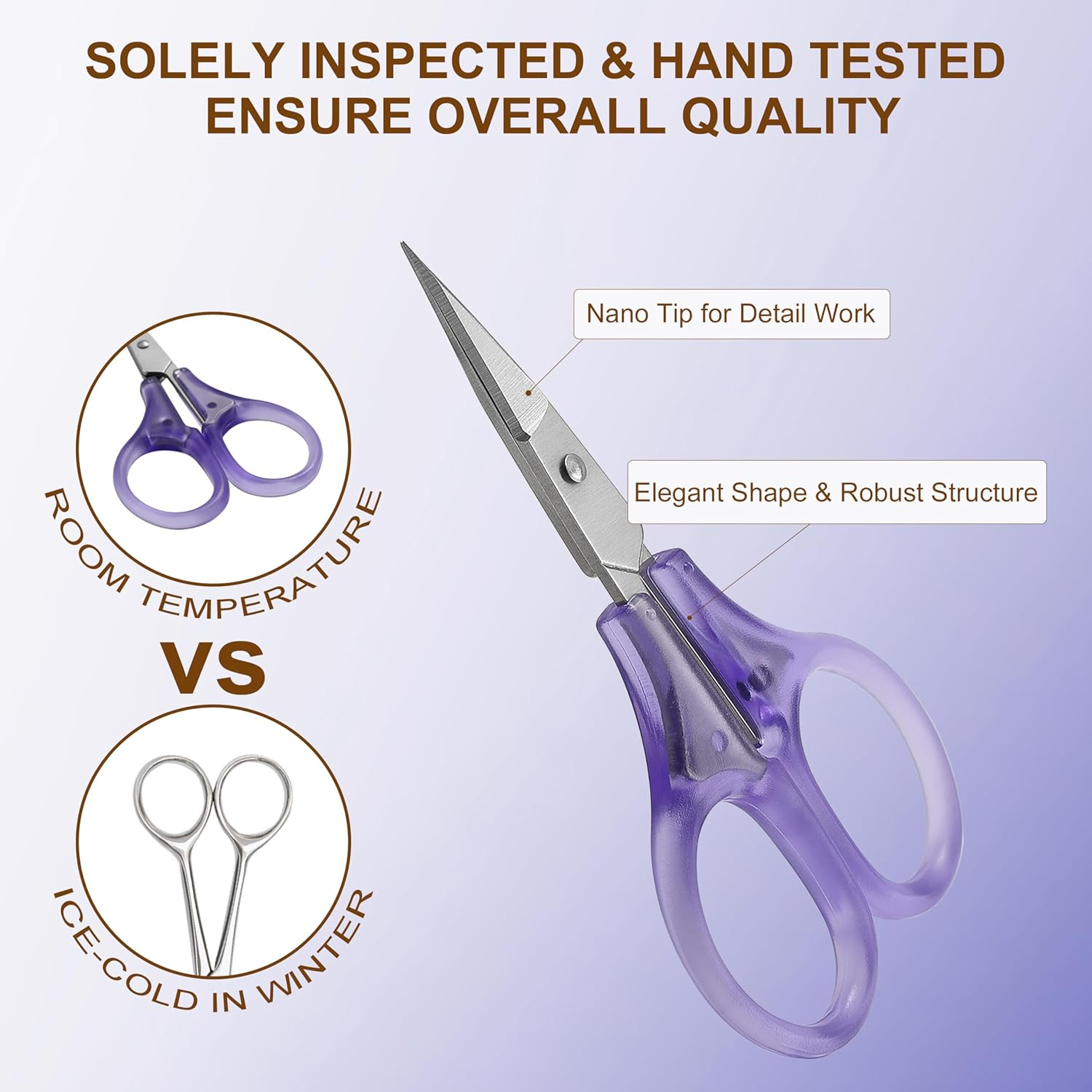 PAFASON Mini Precise Craft Scissor Set 2 PC Straight for Scrapbooking Quilting DIY Sewing Knitting Embroidery Cross Stitch Crochet Thread Yarn Paper Detail Fabric Cutting Stainless Steel, Safety Case image number 3