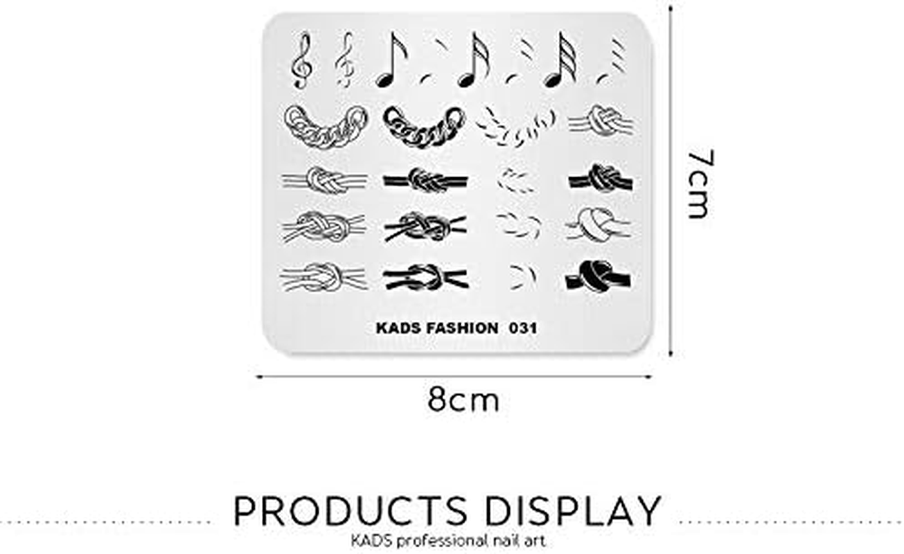 Nail Art Stamping Plate Stamp Model Picture Music Note Chain Knot Pattern Nail Art Stamper Nail Polish DIY Tool image number 3