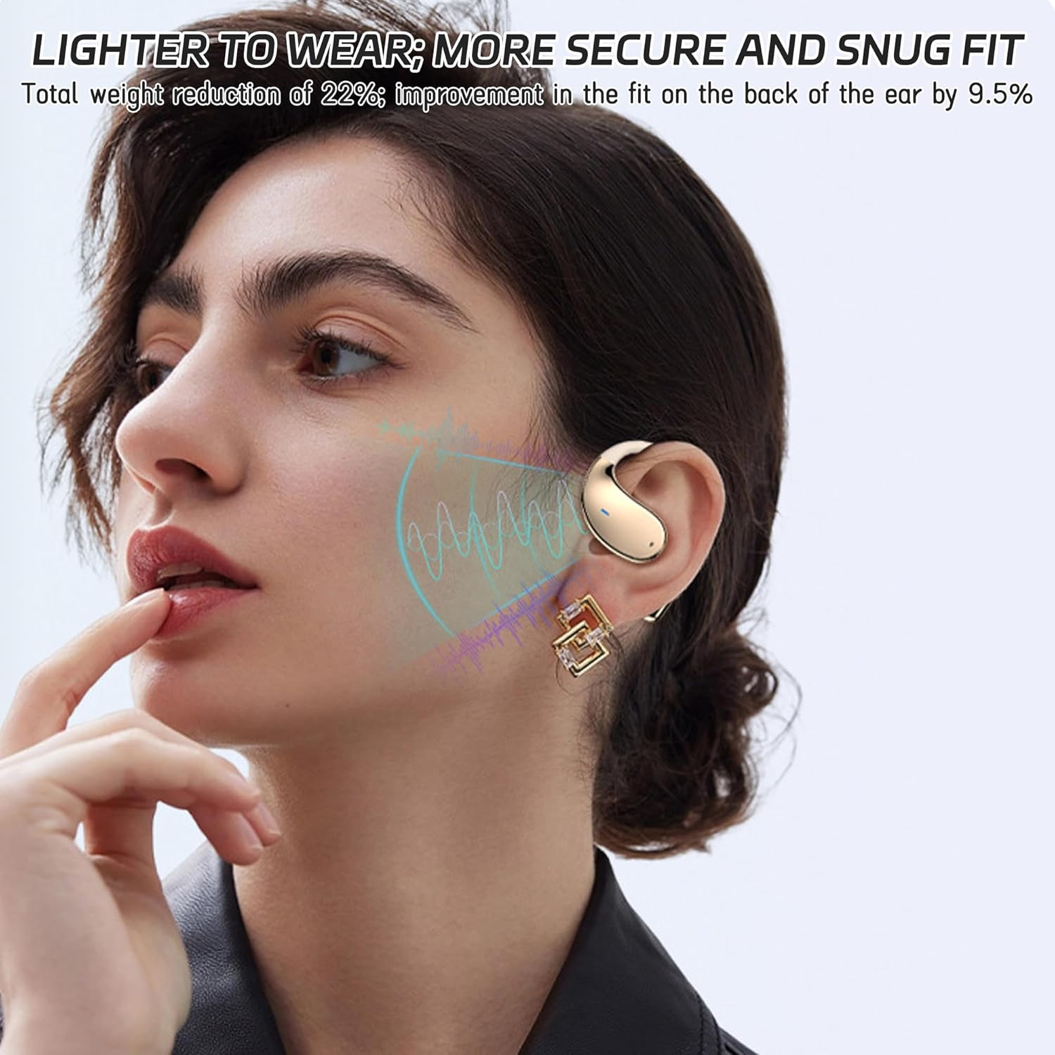 FLYTIN AI Translation Earbuds Real Time - 3-In-1 Open Ear Wireless Headphones with Charging Case, 164 Languages & Accents, Fit Ios/Android (Black) image number 6