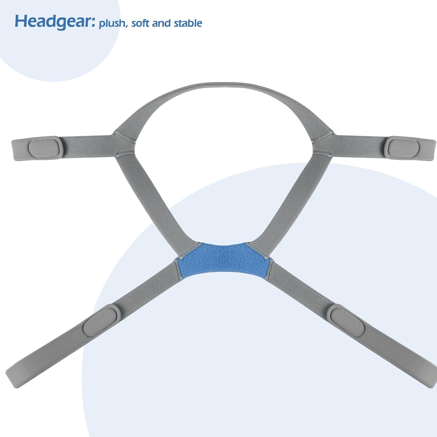 Replacement Airfit F40 CPAP Headgear Strap with Magnetic Clips and Strap Cover Home Ventilator CPAP Supplies for Airfit F40 Full Face CPAP Mask Headgear (Standard) image number 4