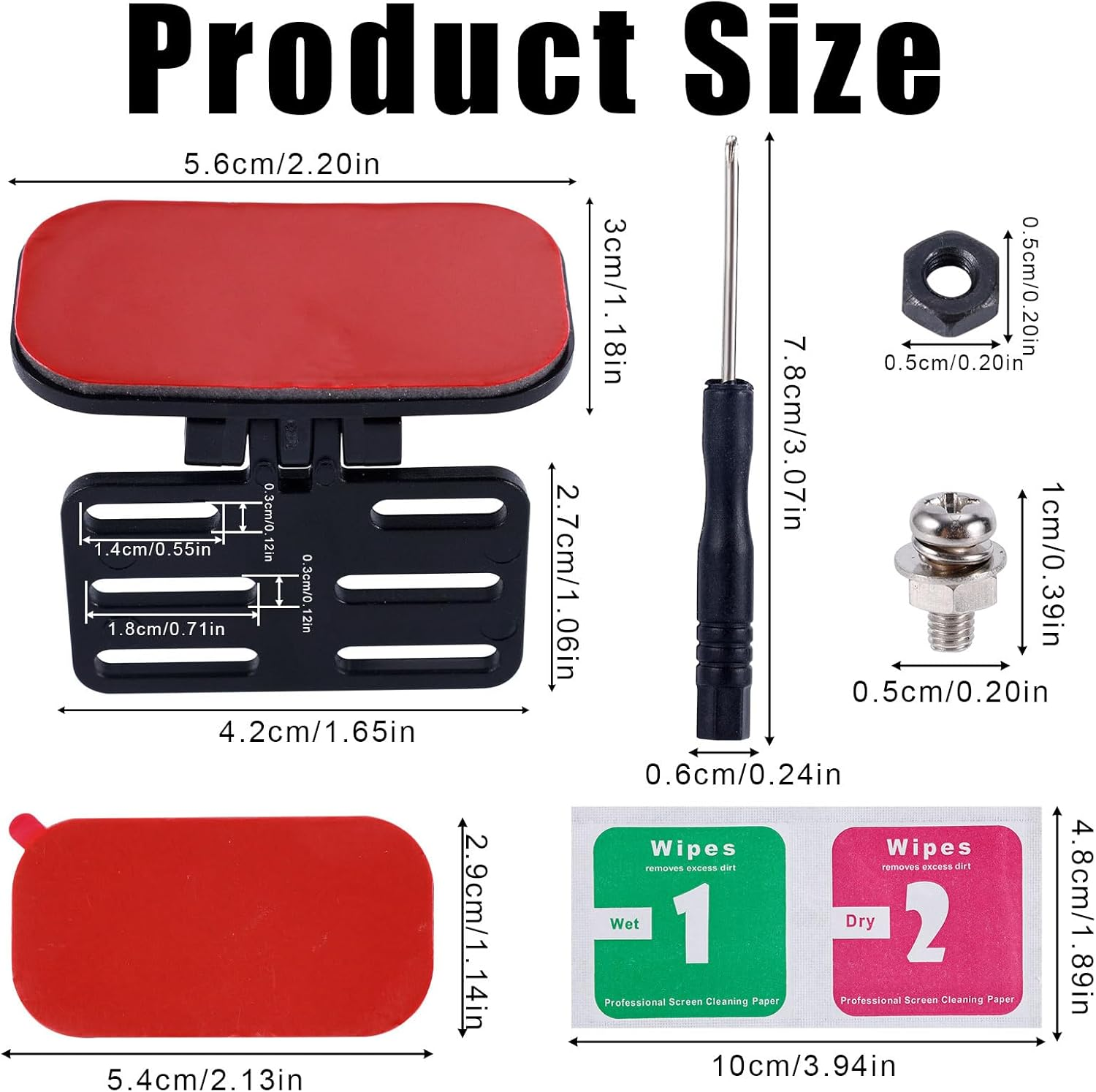 NQEUEPN 2Pcs Rear Camera Holder Set, Adjustable Windshield Mount for Camera Devices, Compatible with Automobile, Easy to Install image number 1