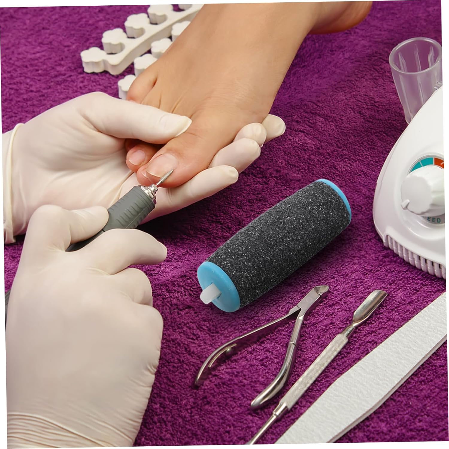 UTHCLO 10Pcs Replacement Roller Heads for Electric Foot File Callus Remover Rollers for Foot Coarse Exfoliator image number 4