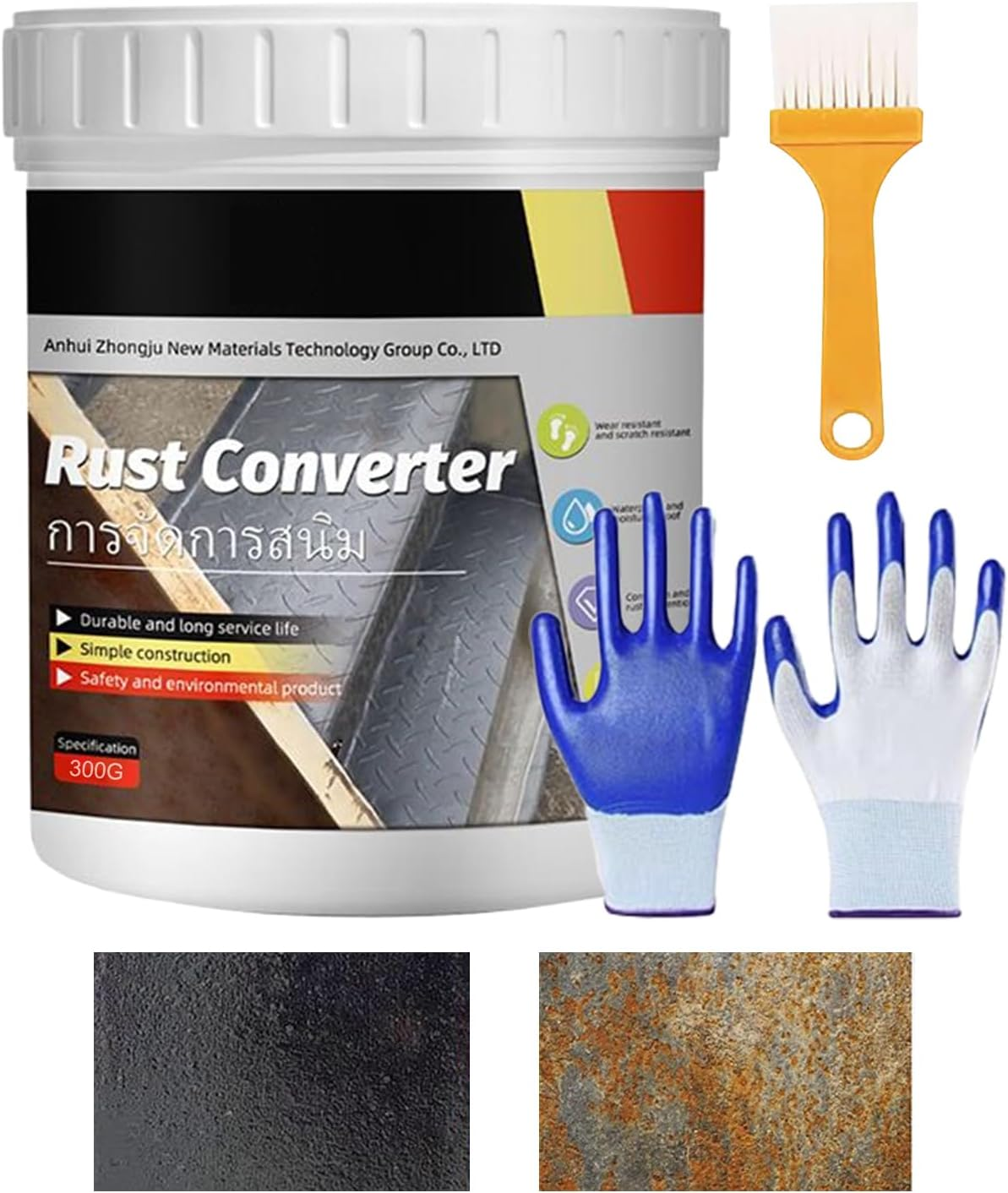 Rust Converter Paint | 300G Metal Rust Preventive Paint,Protective Dissolver Primer Coating Automotive Vehicles Grills Boat Chassis Truck Bolts Car - Gray image number 6