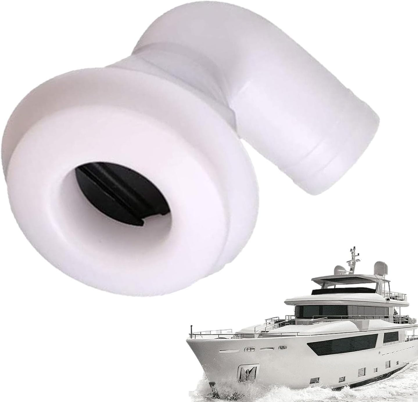 Right Angle Yacht Bilge Drainage Outlet - Marine Sewage Drainage Outlet,Reusable Sewage Drain Outlet Accessory for Tractors Marine Motorhomes Yacht Caravans Kot-Au