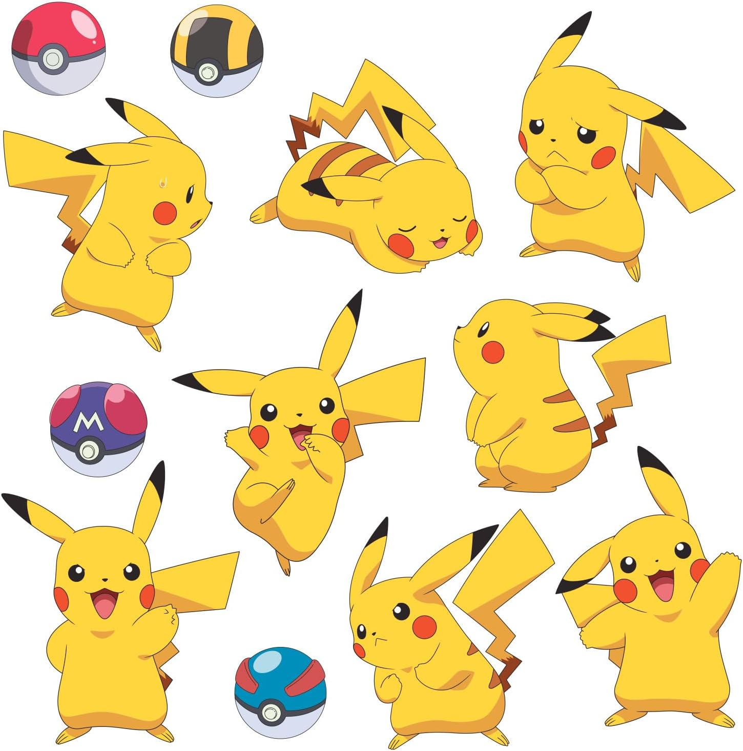 Roommates RMK2535SCS Pokemon Iconic Peel and Stick Wall Decals image number 2
