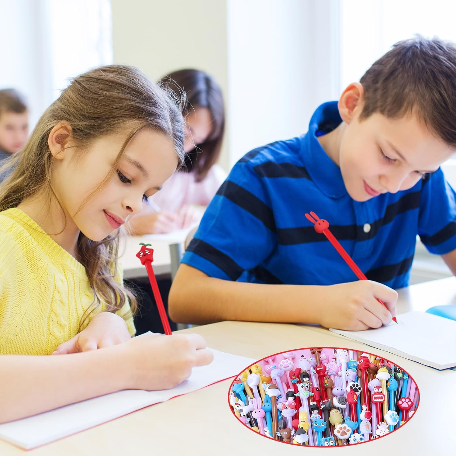 50 Pcs Motivational Pens Bulk - 0.5Mm Funny Animal & Inspirational Ballpoint Pens, Cute Cartoon Graduation Gifts for Students Teachers, Coworker Appreciation Thank You Gifts (Assorted Designs) image number 1